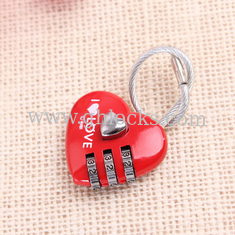 Porcellana serratura a combinazione del cavo di forma del cuore per gli amanti fornitore
